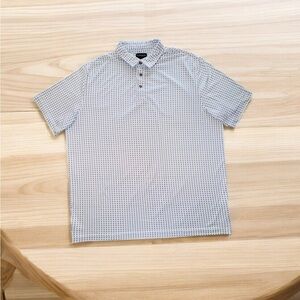Chase 54 Polo Shirt XXL White Golf Performance Geometric Mens EUC